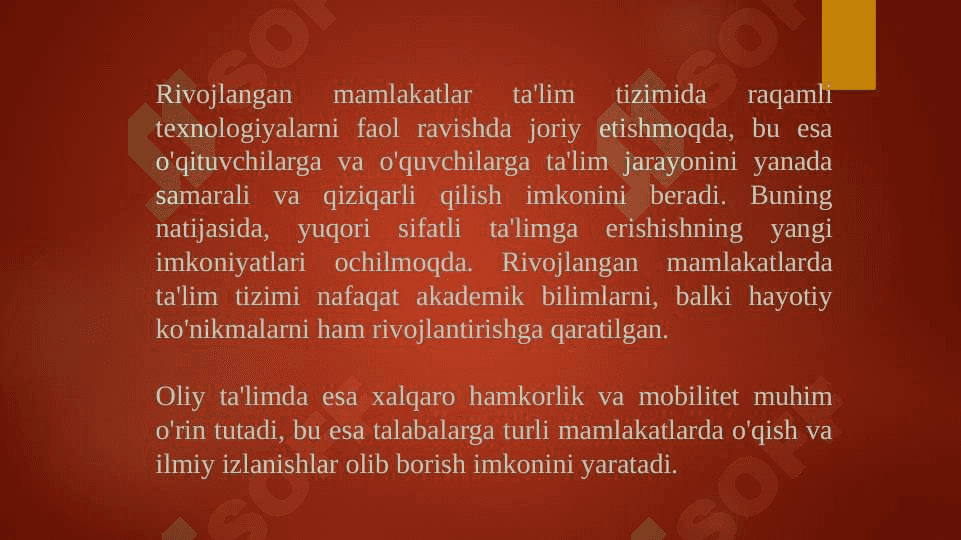 Rivojlangan xorijiy mamlakatlarda ta’lim tizimi 4