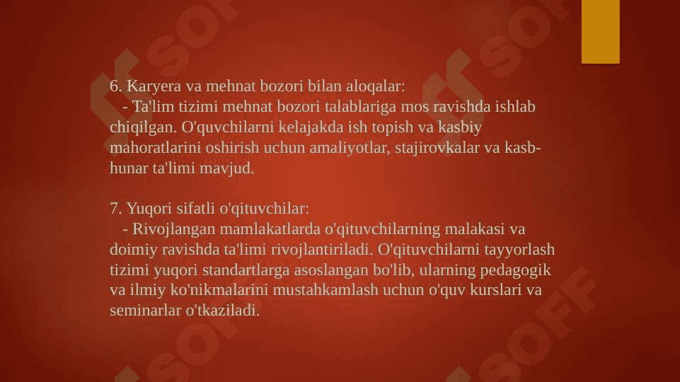 Rivojlangan xorijiy mamlakatlarda ta’lim tizimi 8