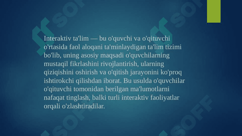 Interaktiv ta’lim va uning o’ziga  xosliklari 3