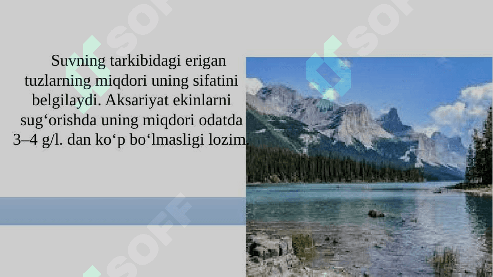 Suvlarning tarkibida tuzlarning yo'l qo'yiladigan miqdorini aniqlash 2