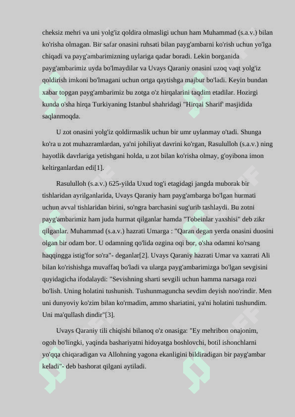 PAYG'AMBARIMIZ E'TIROF ETGAN ZOT- SULTON UVAYS QARANIY ZIYORATGOHI 2