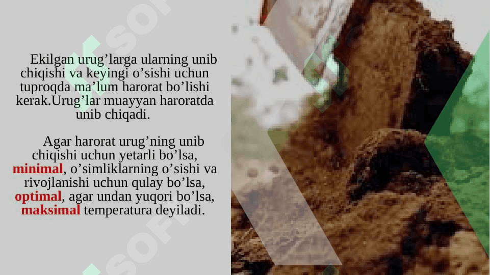 Tuproq harorati va issiqlik oqimi 4