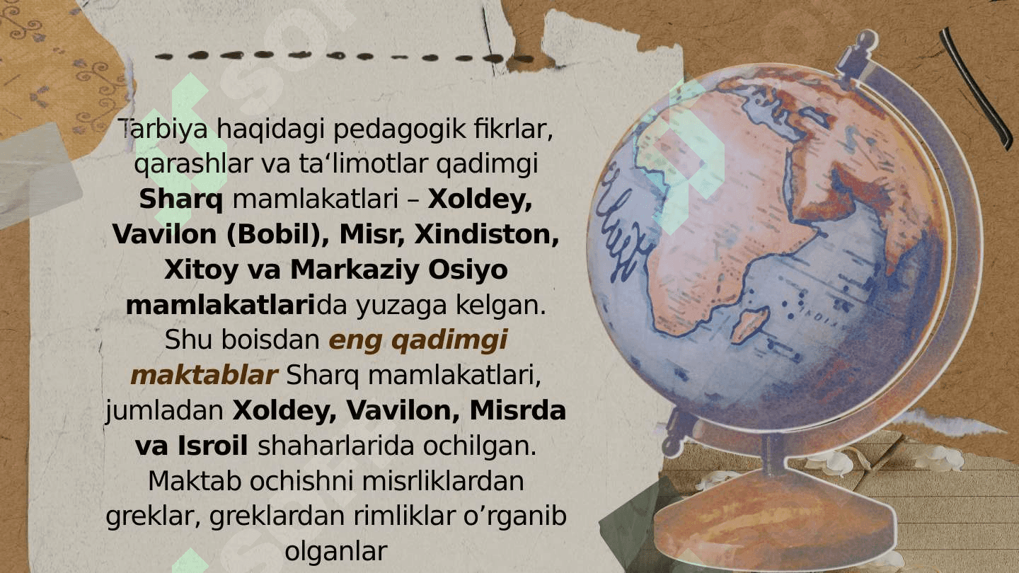 Qadimgi Yunoniston va  Rim davlatlarida  tarbiya va maktab 5