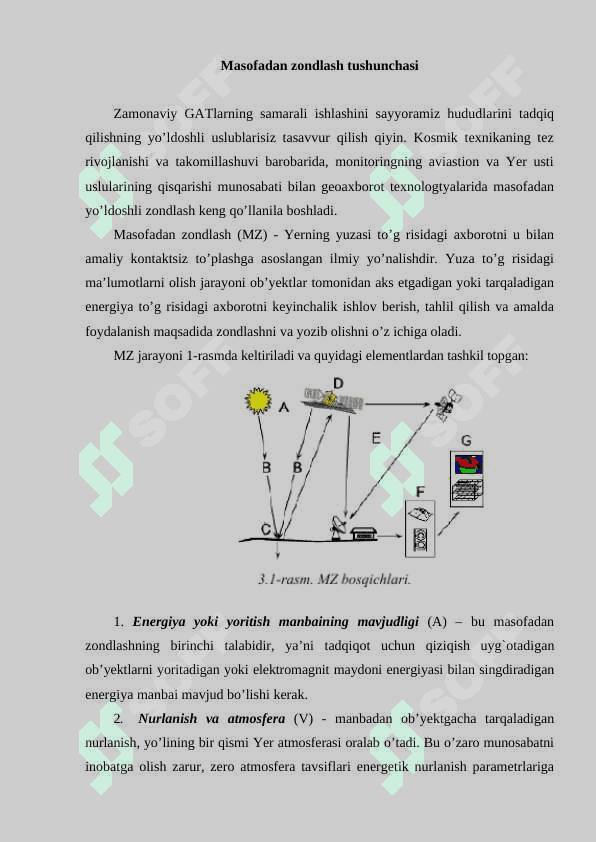 Masofadan zondlash va yo’ldoshli pozitsionirlash tizimlari 2