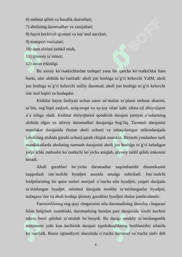 Aholi daromadlari va davlatning ijtimoiy siyosati 6