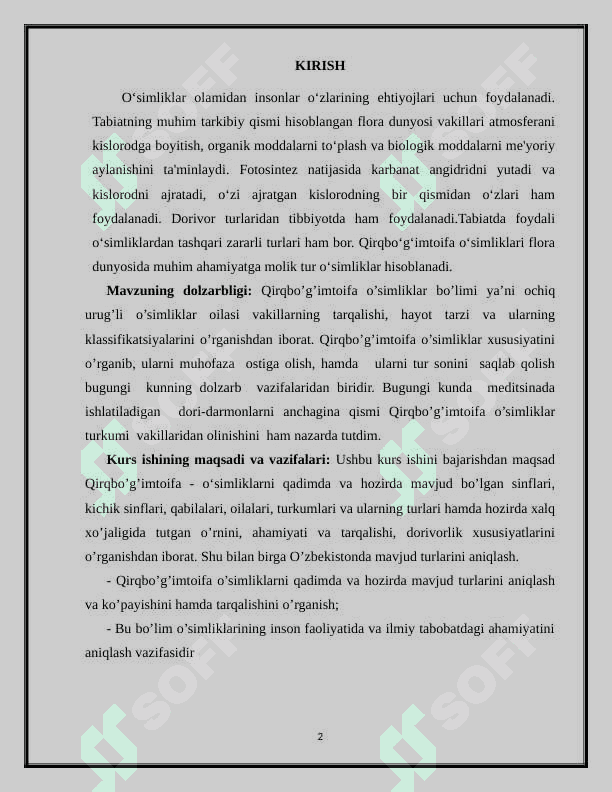 O’t o’simliklarning umumiy xarakteristikasi 2