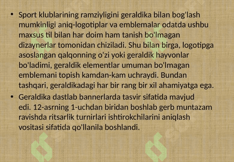 Yevropaning o’rta asr davriga oid emblemalar haqida fotoalbom tuzish 8