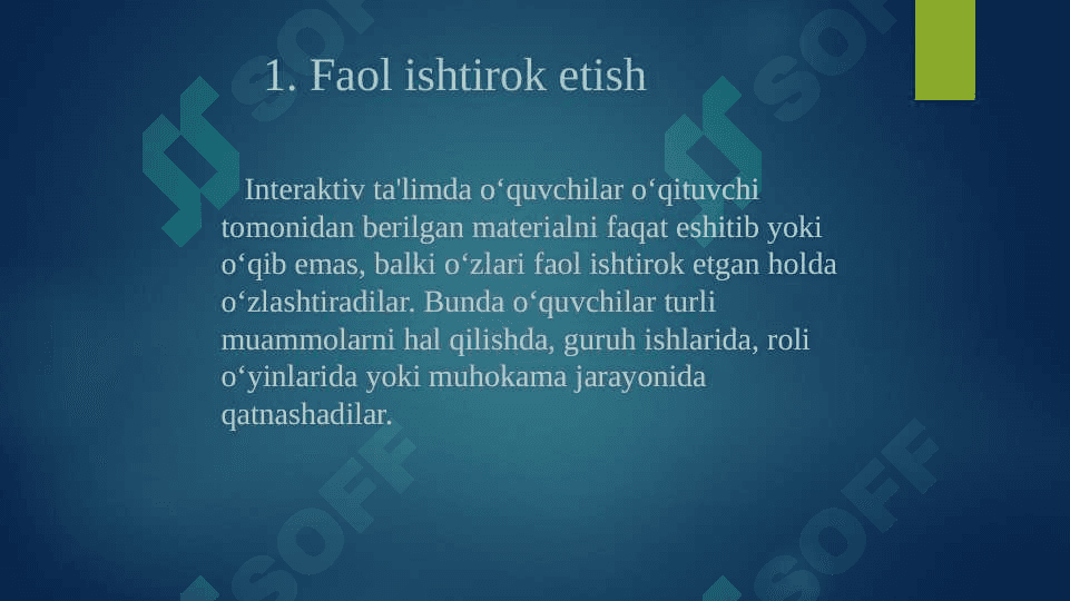 Interaktiv ta’lim va uning o’ziga xosliklari 8