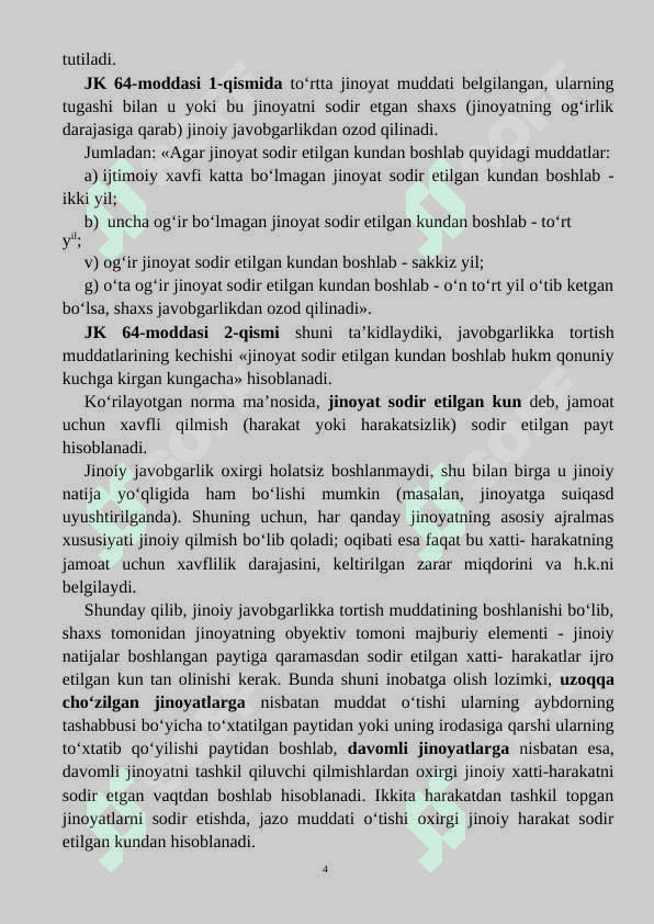 JAVOBGARLIKDAN OZOD QILISH 4
