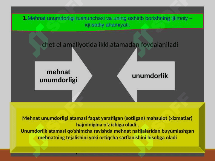 Mehnat unumdorligini oshirish omillari va imkoniyatlari 2