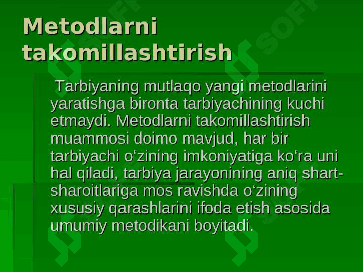 Tarbiyaning umumiy metodlari 6