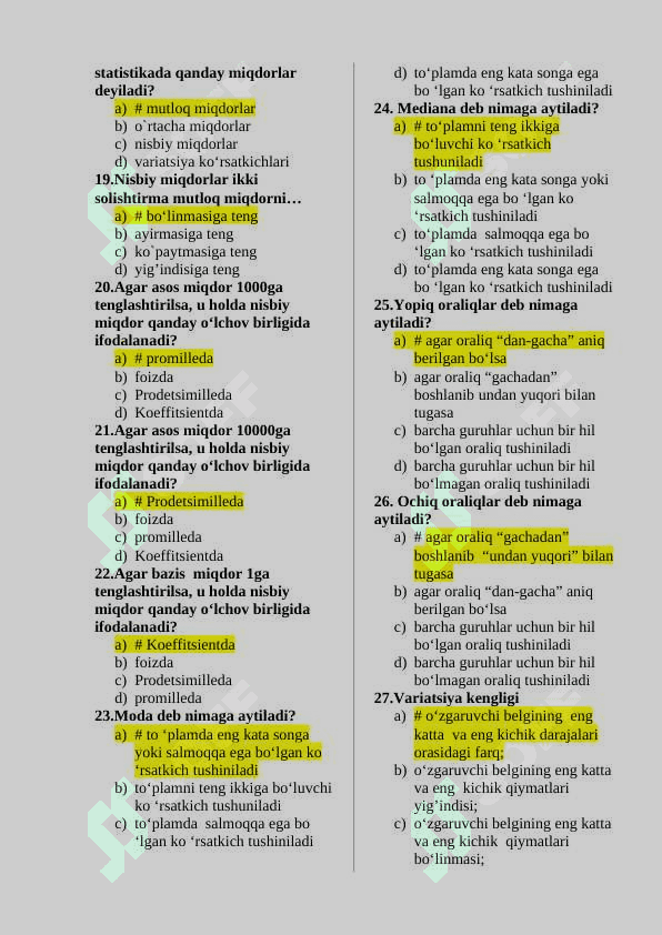 STATISTIKA VA EKONOMETRIKA TEST 3