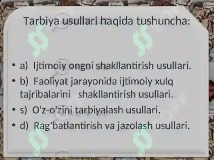 TARBIYA JARAYONING MAZMUN VA MOHIYATI 4