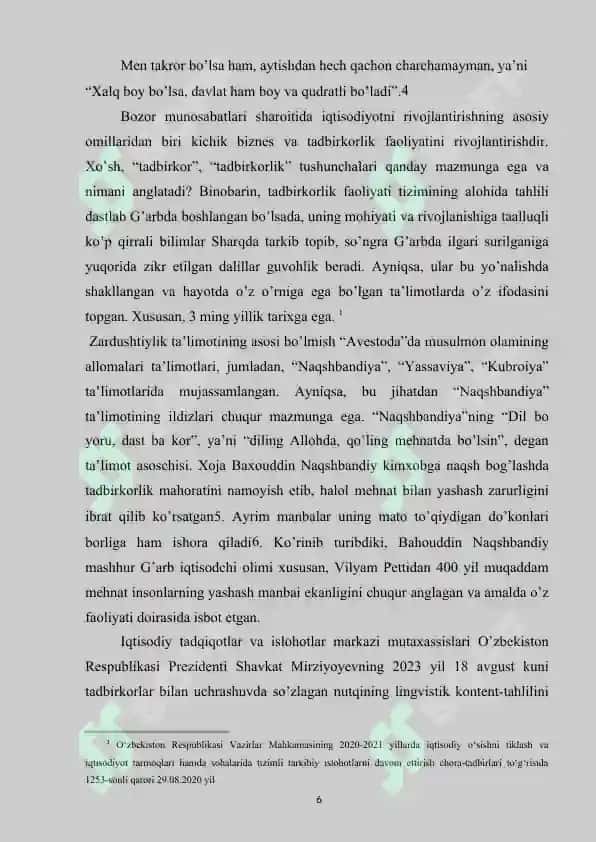 Kichik biznes va xususiy tadbirkorlik 6