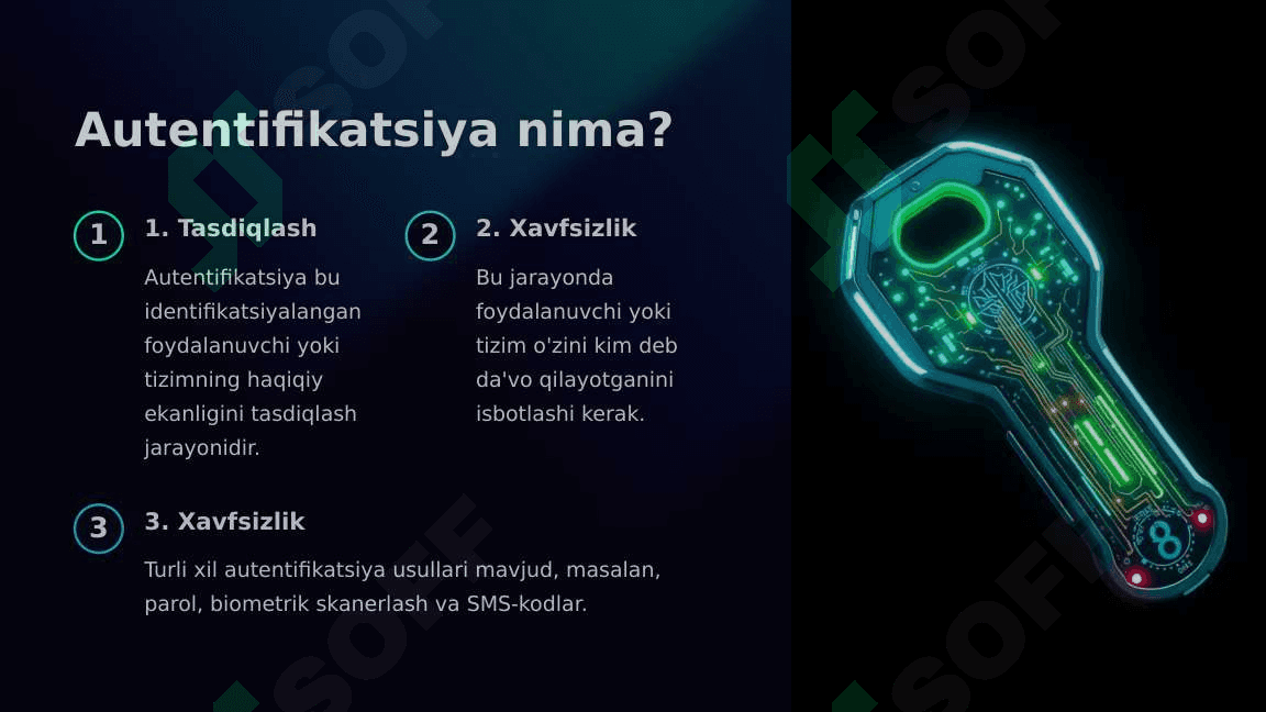 Identifikasiya va autentifikasiya vositalari. 4