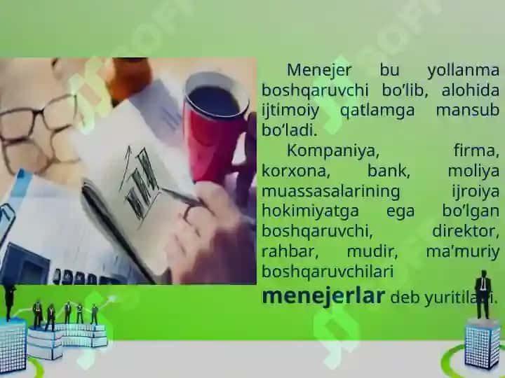 MENEJERNI RAHBARLIK USLUBI VA BOSHQARUVDAGI O’RNI 4