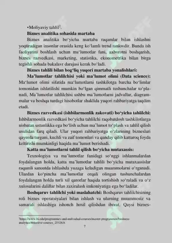 BIZNES ANALITIKA 7