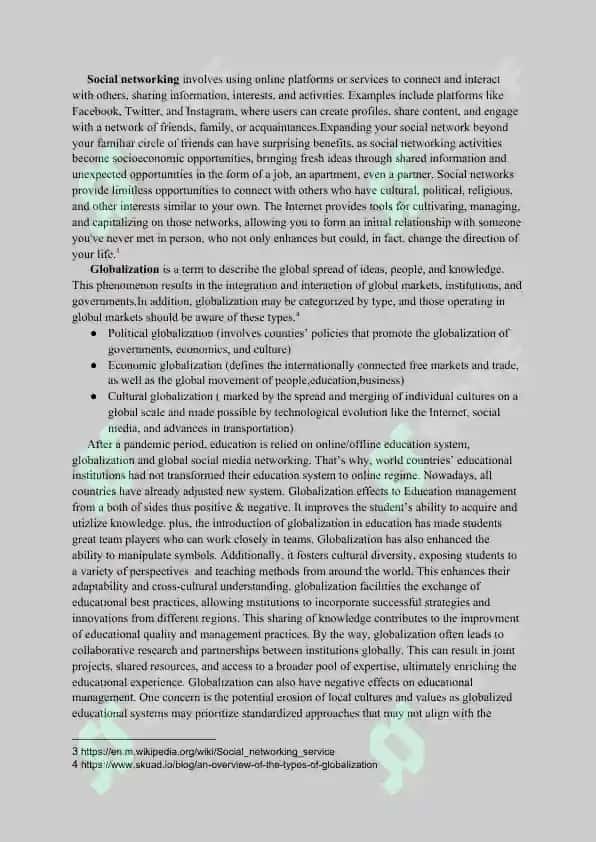 Educational Management - Social Networking and Effect of Globalization 2