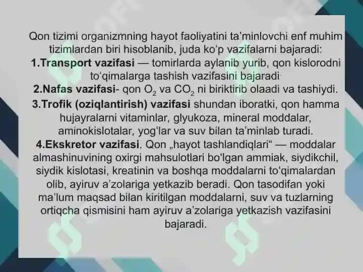 QON FIZIOLOGIYASI 8