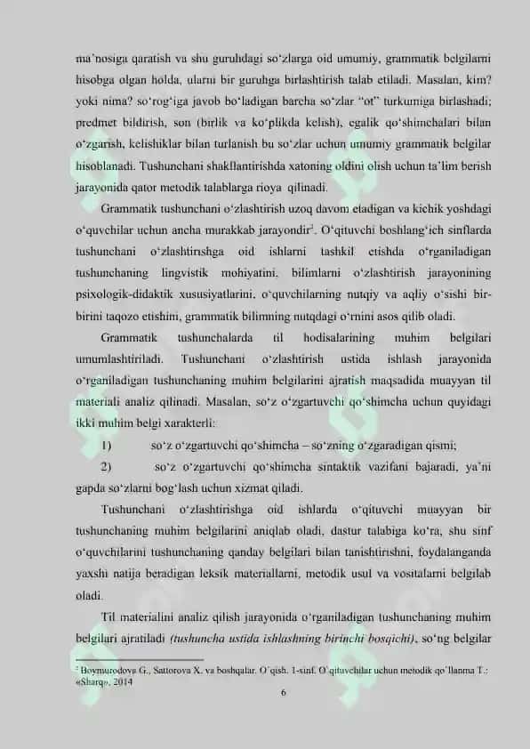 Boshlang‘ich sinf ona tili darslarida so‘z birikmasi ustida ishlash metodikasi 6