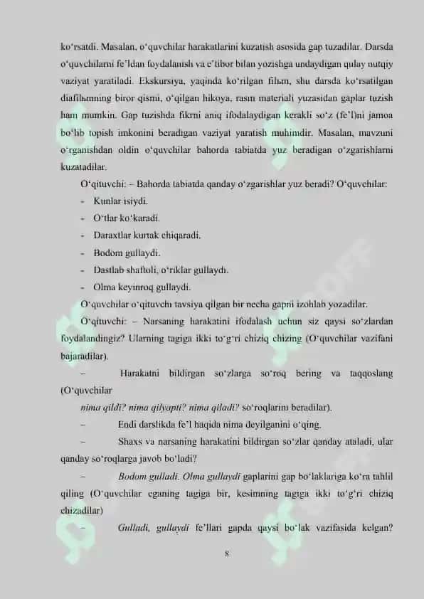 Boshlang‘ich sinf ona tili darslarida so‘z birikmasi ustida ishlash metodikasi 8