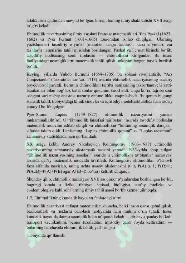 Ehtimollikning ENG Sodda Xossalari 2