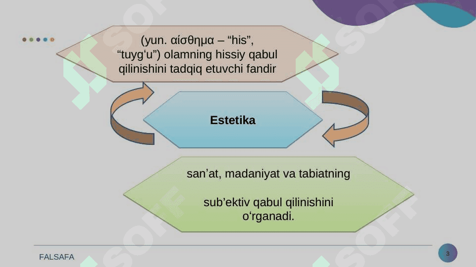 Nafosat falsafasi. Estetika 3
