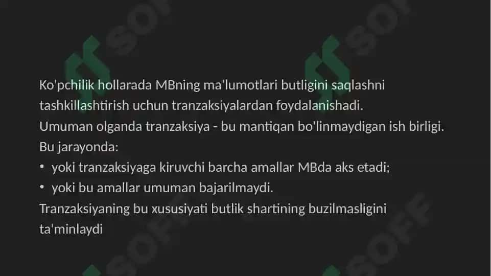 SQL tilida tranzaksiya 7