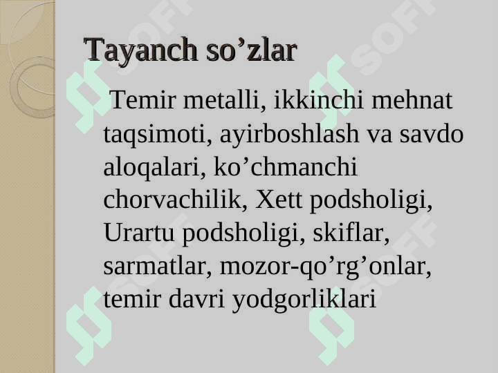 O'RTA OSIYONING VA ILK TEMIR DAVRI KO'CHMANCHI CHORVADOR XALQLARI MADANIYATI 2
