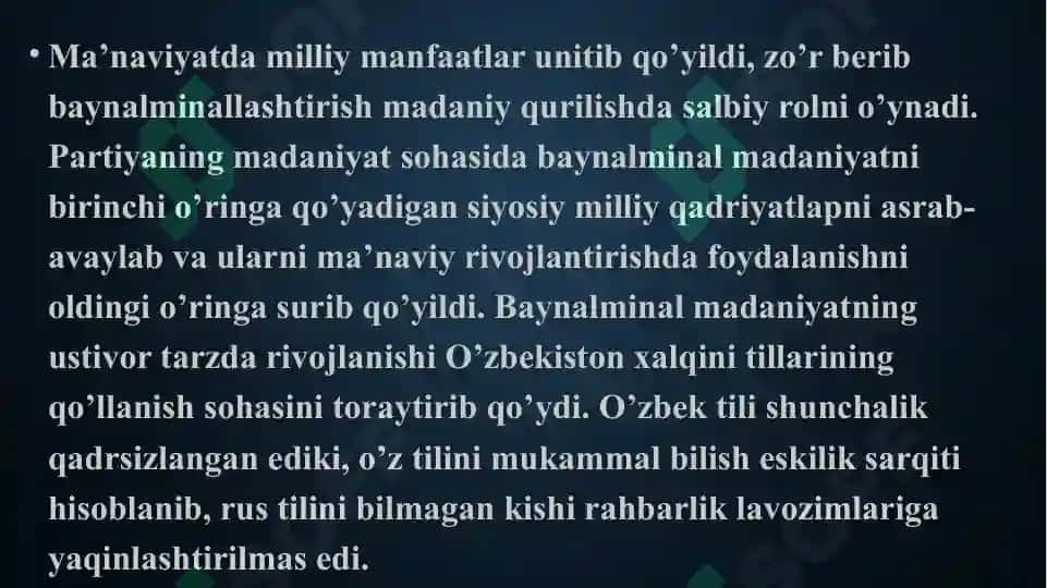 Mustaqillikka erishish arafasida O’zbekistondagi ijtimoiy-siyosiy jarayonlar 3