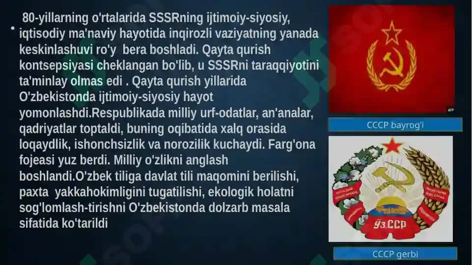 Mustaqillikka erishish arafasida O’zbekistondagi ijtimoiy-siyosiy jarayonlar 4