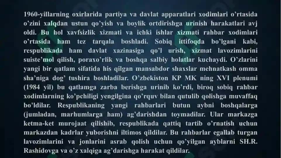 Mustaqillikka erishish arafasida O’zbekistondagi ijtimoiy-siyosiy jarayonlar 8