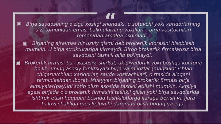 Brokerlar va brokerlar idoralari 4