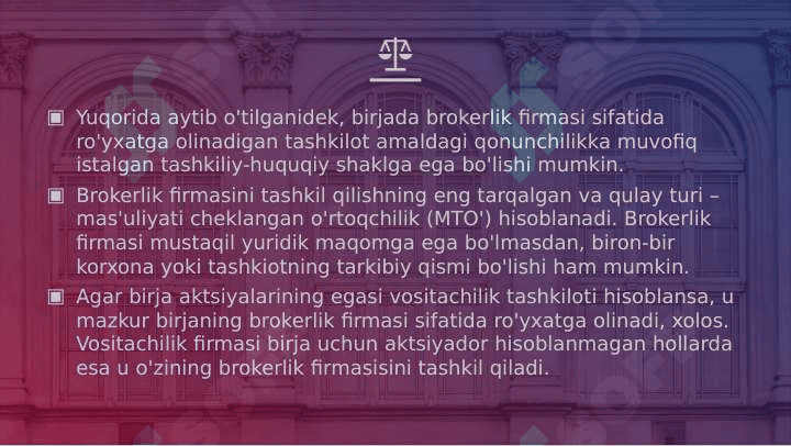 Brokerlar va brokerlar idoralari 5