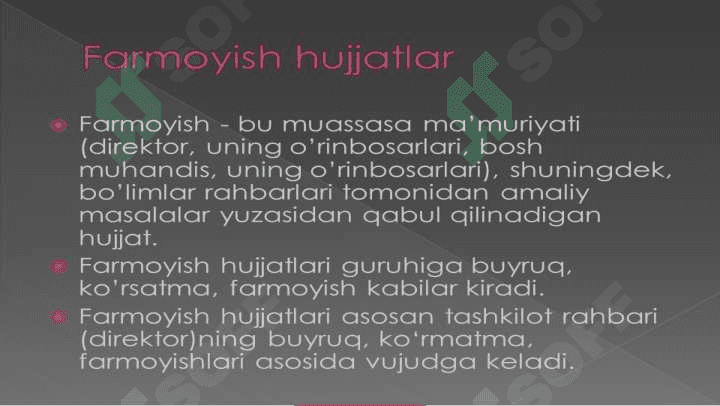 Farmoyish hujjatlari 4