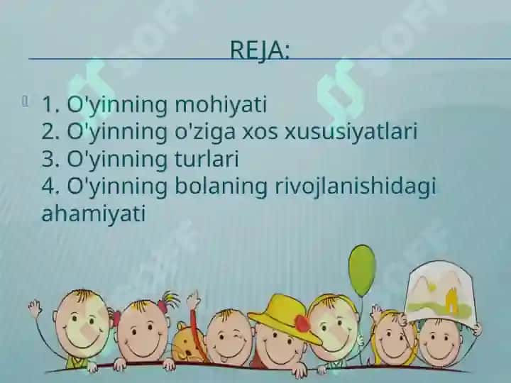 O’yinning bola faoliyati sifatidagi mohiyati va o’ziga xosligi 2