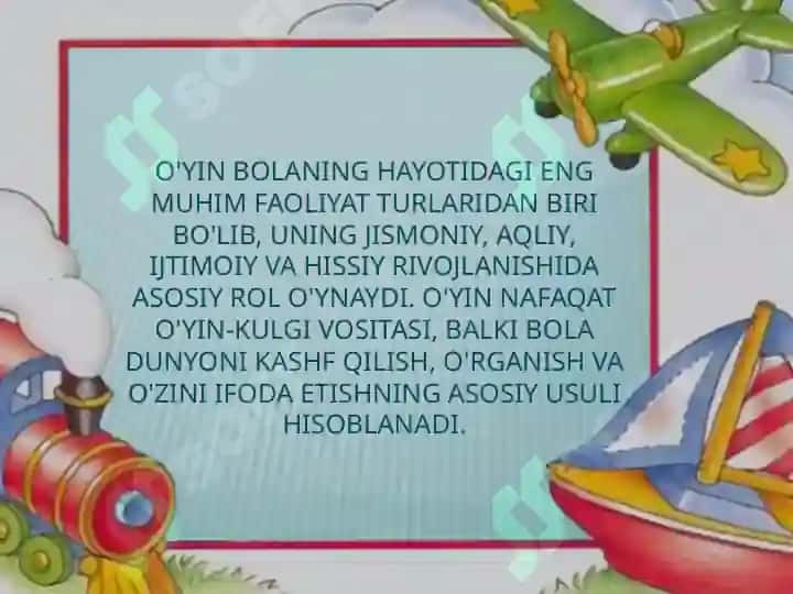 O’yinning bola faoliyati sifatidagi mohiyati va o’ziga xosligi 3