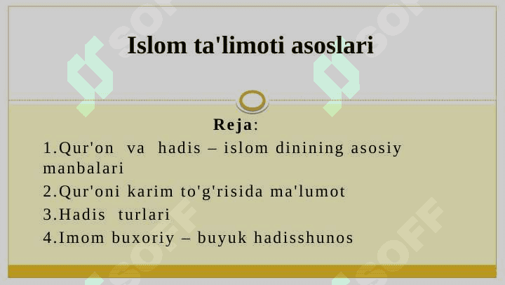 Islom ta'limoti asoslari 2