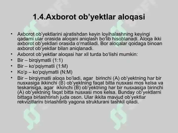 WINDOWS ma’lumotlar bazasini boshkarish tizimi ACCESS. 6