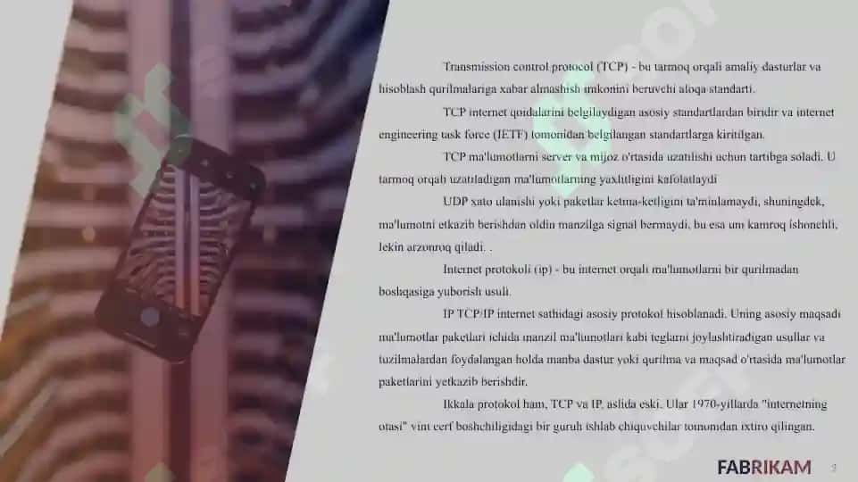 TCP/IP modeli va pog'onasi 3