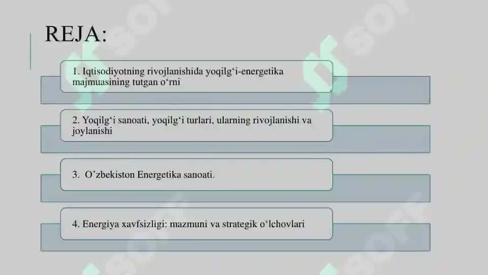 YOQILG‘I-ENERGETIKA
MAJMUASI VA UNING STRATEGIK
AHAMIYATI 2