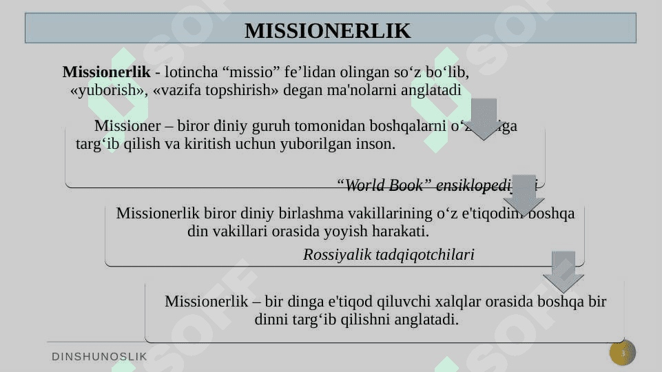 Missionerlik va prozelotizm.  Tarix va bugun. 3