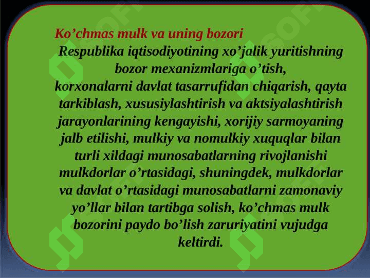 Ko'chmas mulk bozori 8