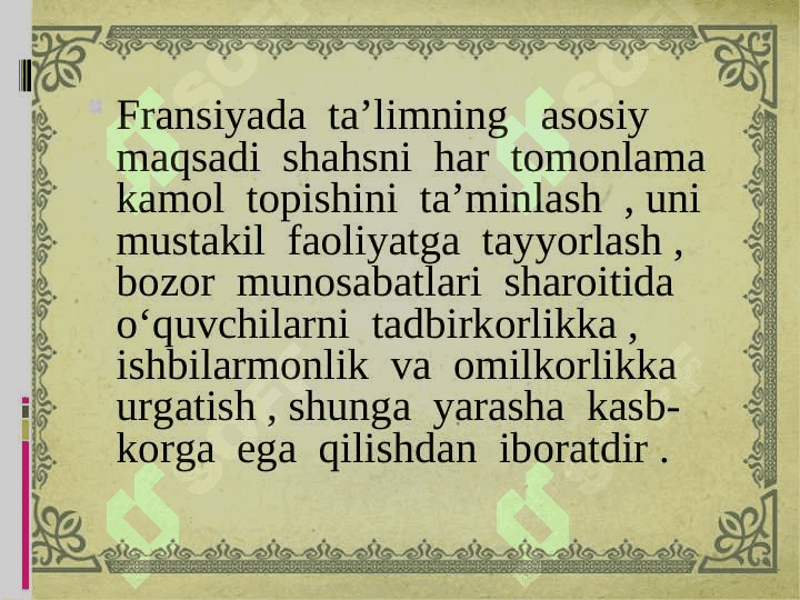 Fransiyadagi zamonaviy maktabgacha ta'limning xususiyatlari 4