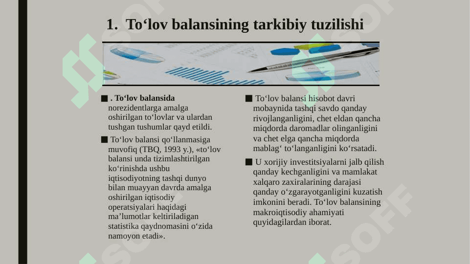 TO‘LOV BALANSINING IQTISODIY TAHLILI 3