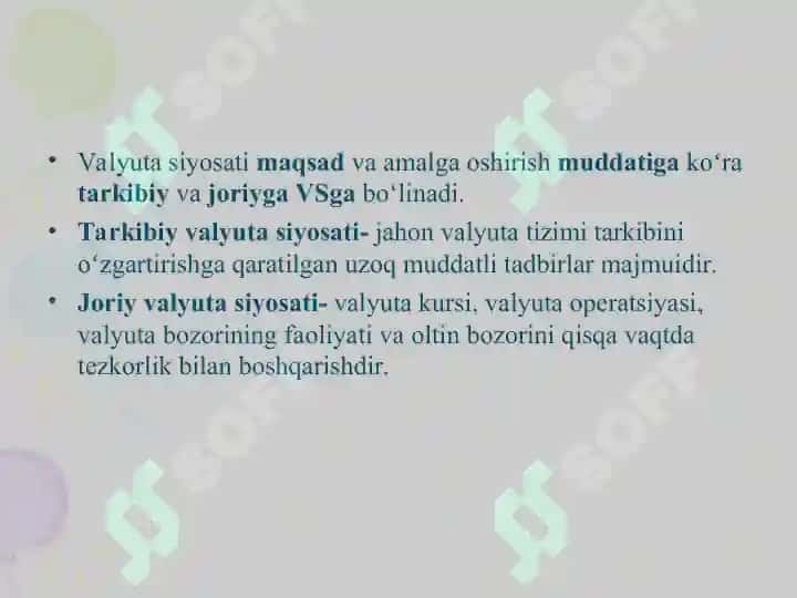 MARKAZIY BANKNING VALYUTA SIYOSATI 3