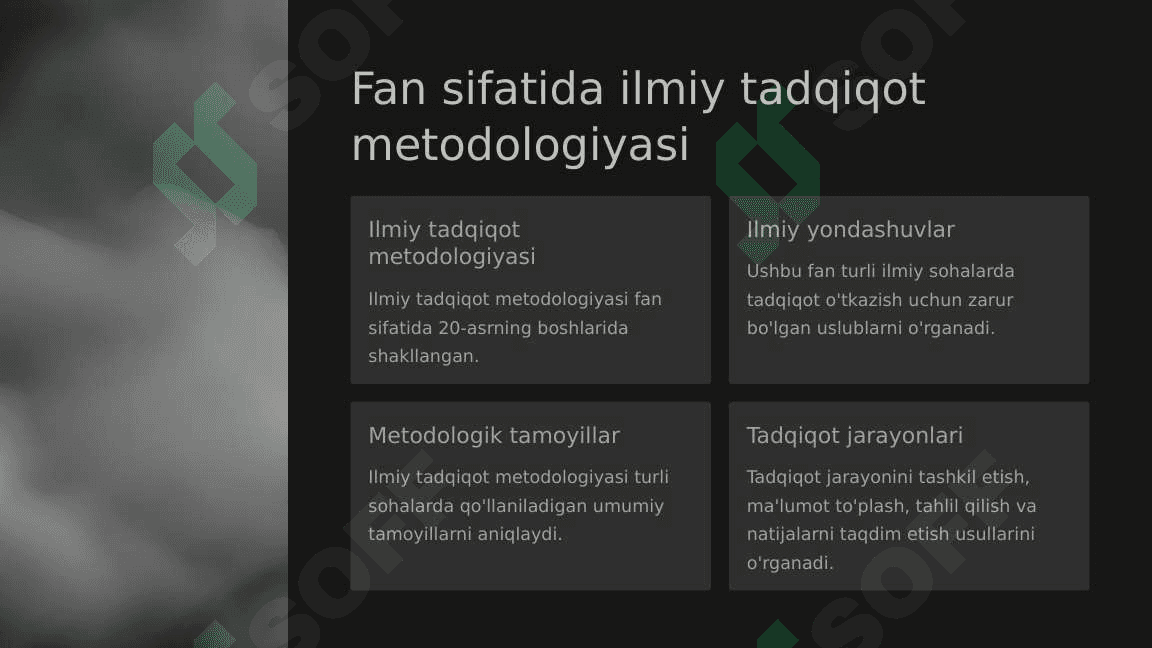 Ilmiy tadqiqot metodologiyasi fanining tarixi_1 2