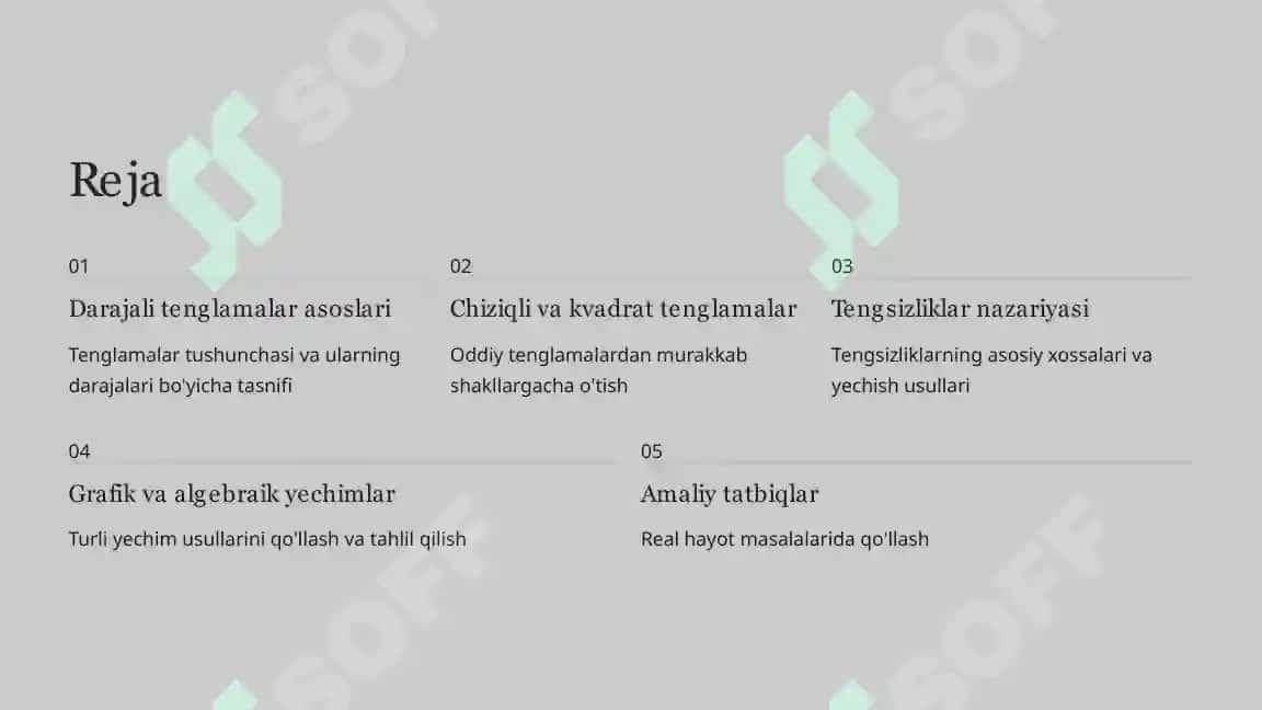 Daraja qatnashgan tenglama va tengsizliklar 2