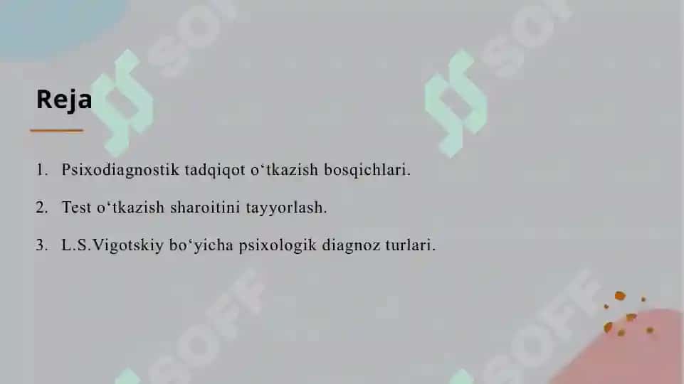Psixodiagnostik tekshiruv va tadqiqotlar 2