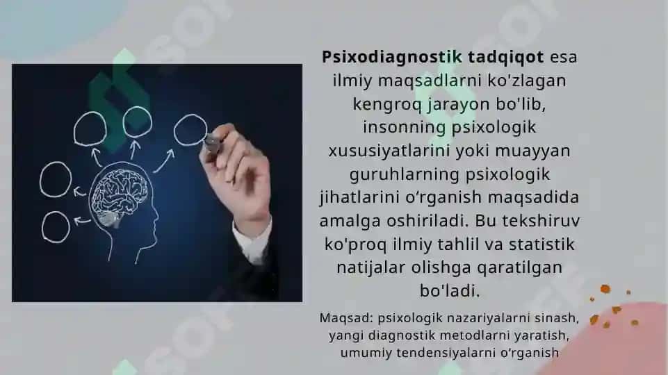 Psixodiagnostik tekshiruv va tadqiqotlar 5